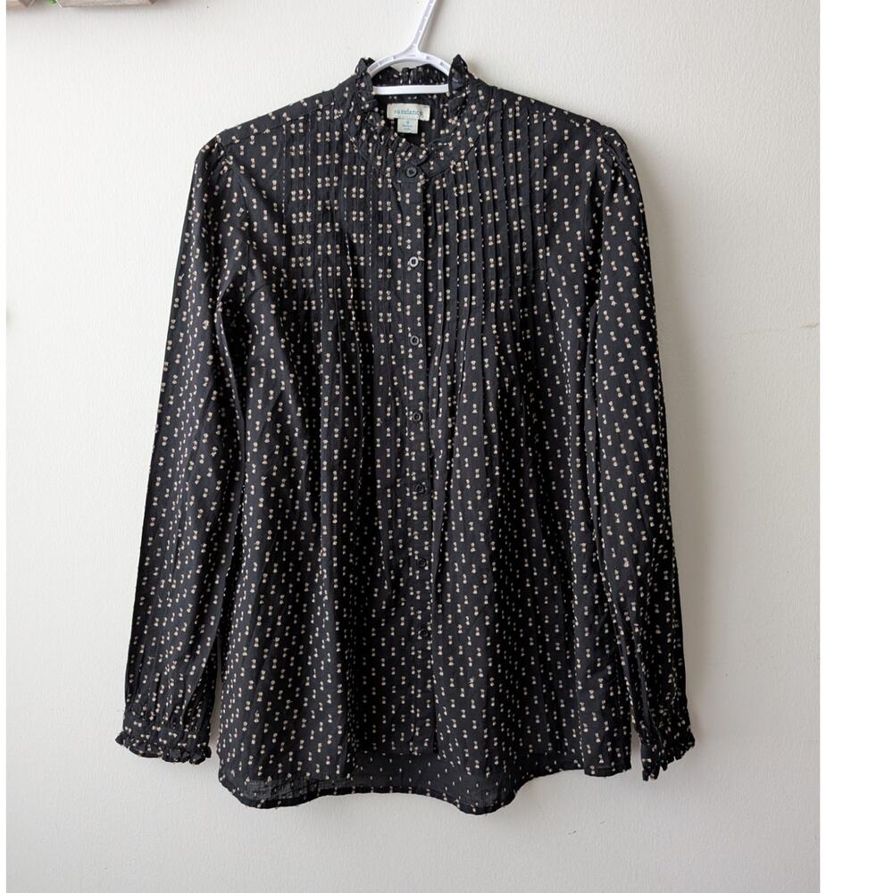 Sundance embroidered button down top